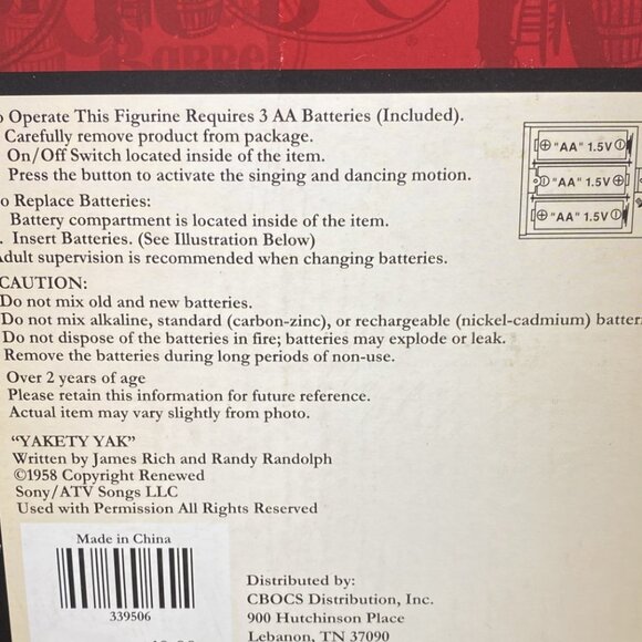 CRACKER BARREL -- Stuffed Dog, Musical, Wearing Ear Flap Hat, Red/White, In-Box - Picture 8 of 9